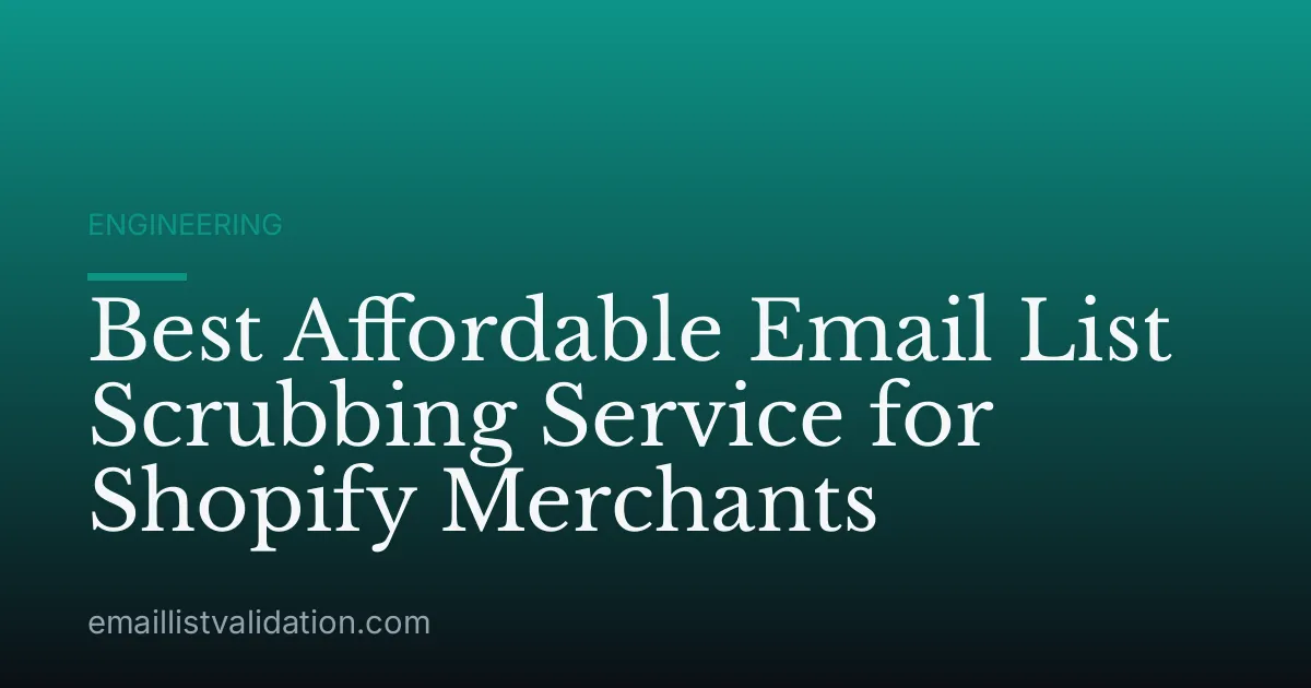 Best Affordable Email List Scrubbing Service for Shopify Merchants
