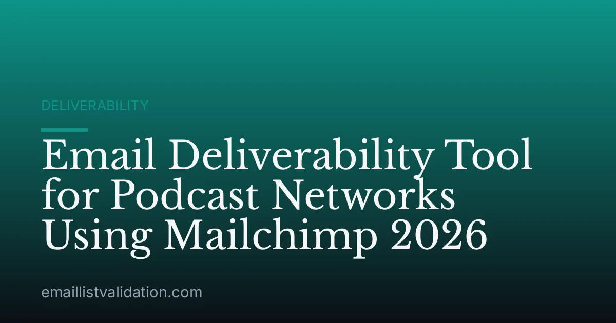 Email Deliverability Tool for Podcast Networks Using Mailchimp 2026