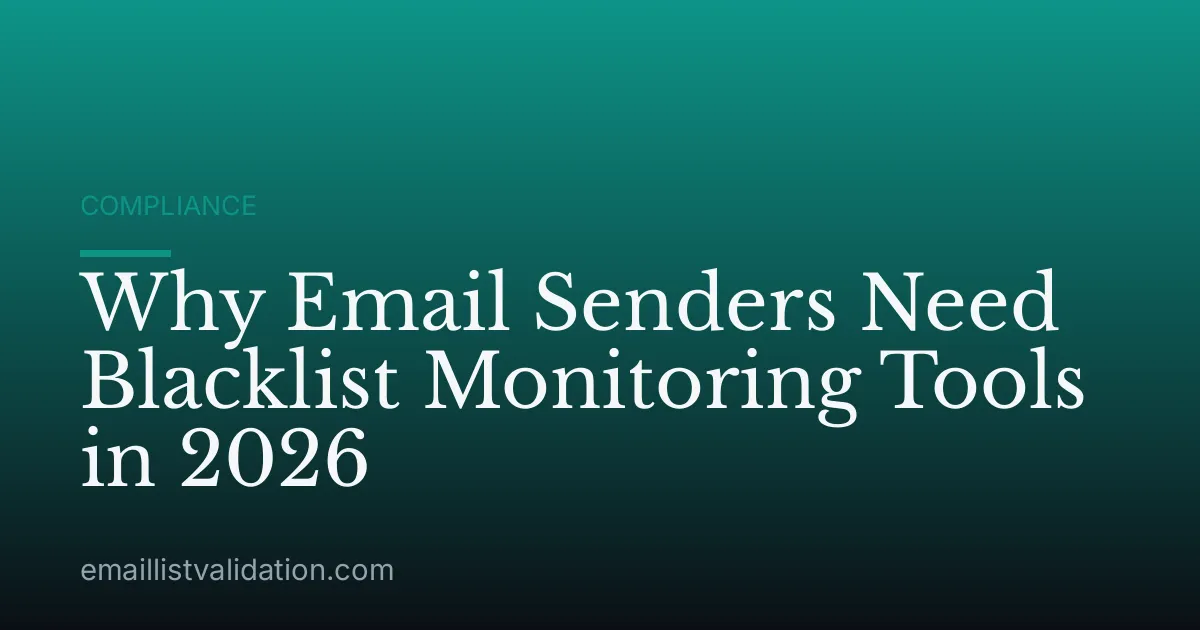 Why Email Senders Need Blacklist Monitoring Tools in 2026
