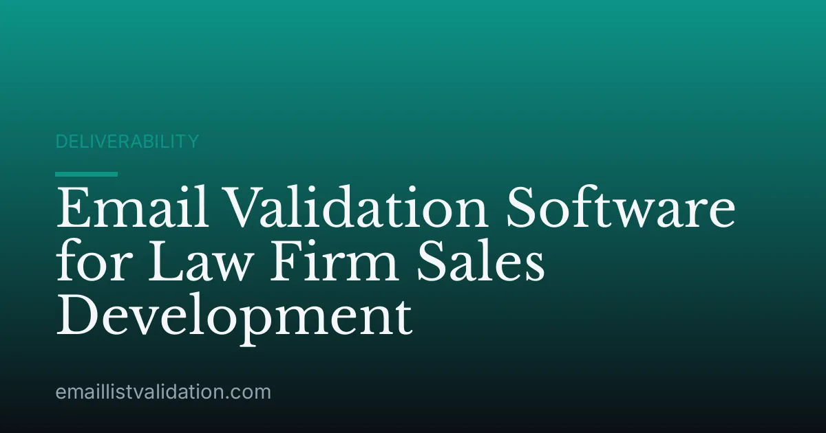 Email Validation Software for Law Firm Sales Development