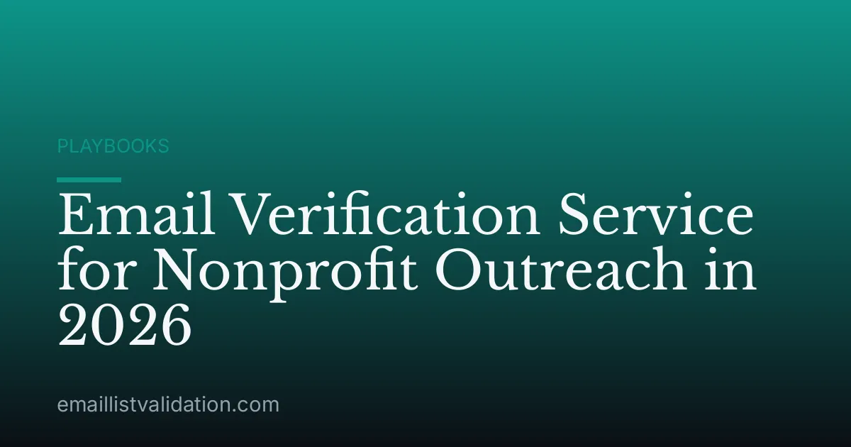 Email Verification Service for Nonprofit Outreach in 2026