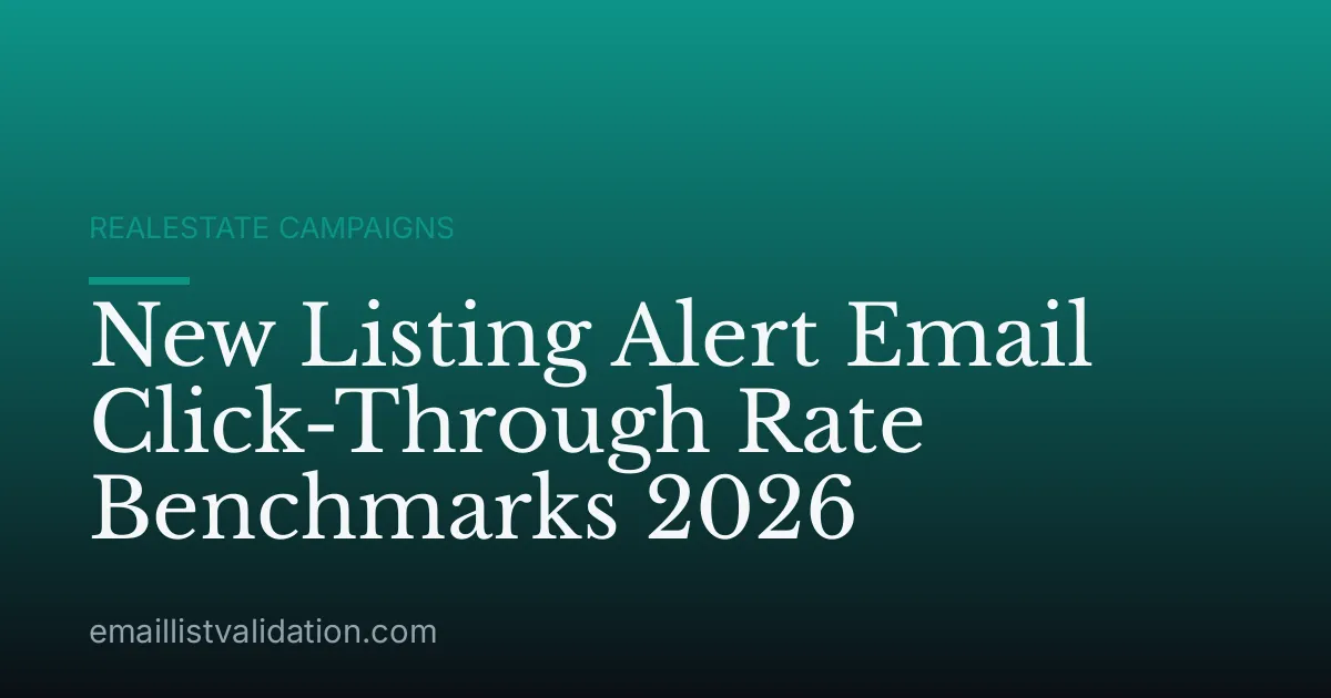 New Listing Alert Email Click-Through Rate Benchmarks 2026