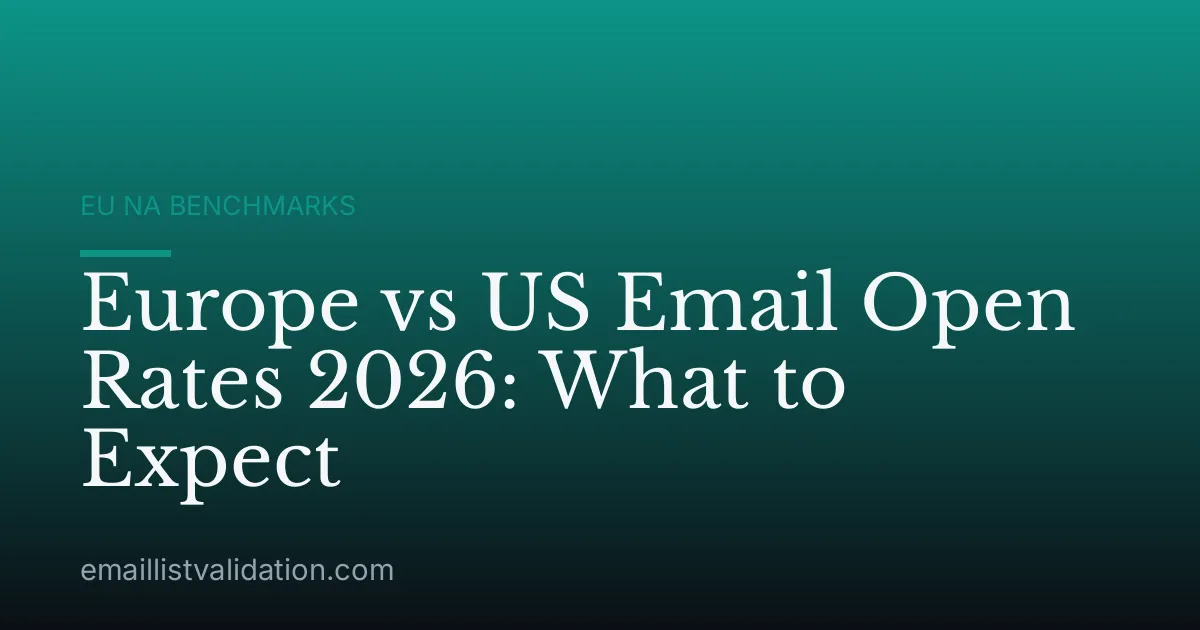 Europe vs US Email Open Rates 2026: What to Expect