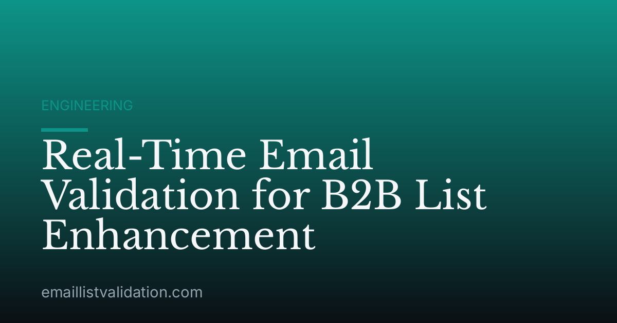 Real-Time Email Validation for B2B List Enhancement