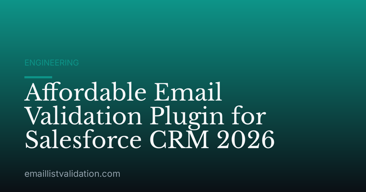 Affordable Email Validation Plugin for Salesforce CRM 2026
