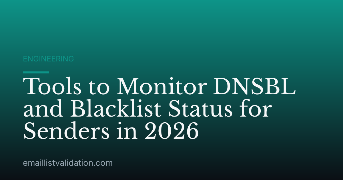 Tools to Monitor DNSBL and Blacklist Status for Senders in 2026