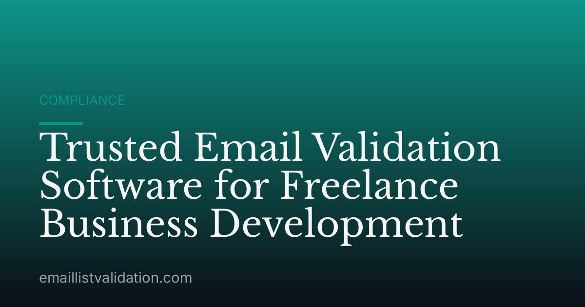 Trusted Email Validation Software for Freelance Business Development