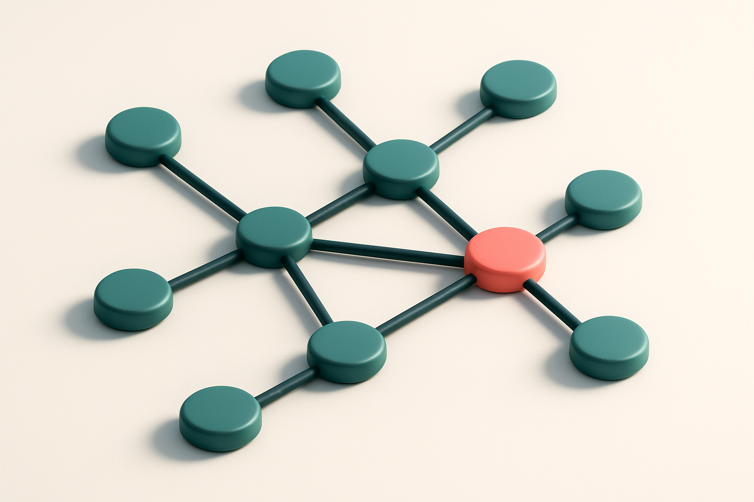 a network of small circular nodes connected by lines