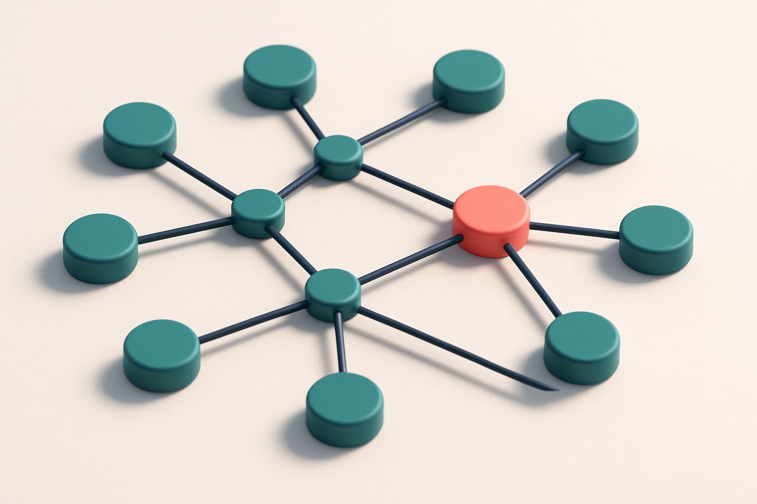 a network of small circular nodes connected by lines