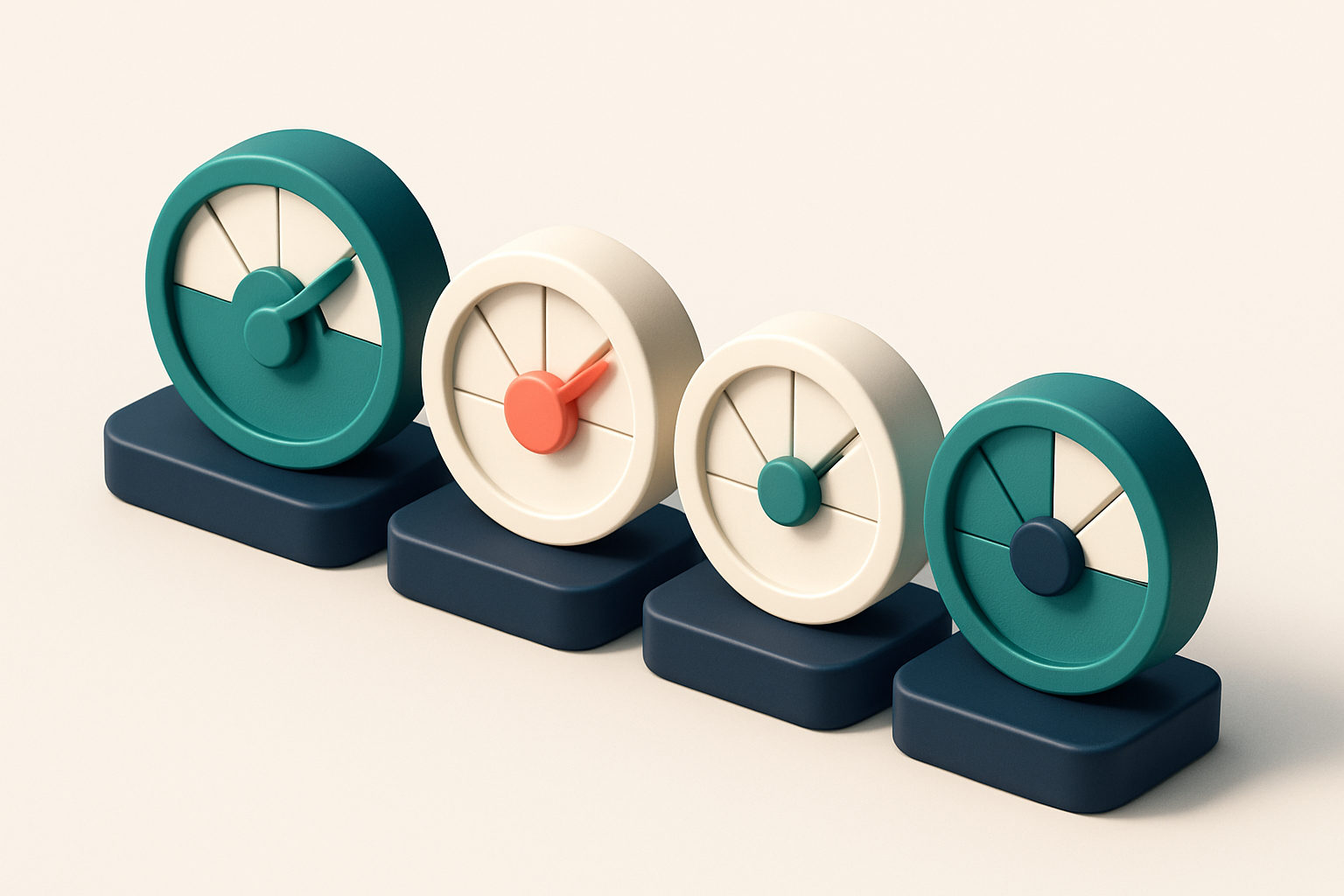 a row of four gauges, each indicating a different verification status (valid, invalid, catch-all, risky)