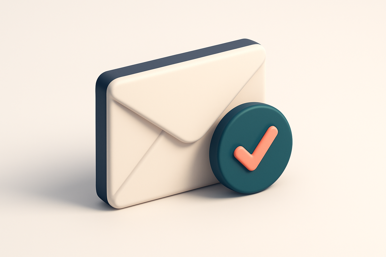 a single envelope with a green checkmark