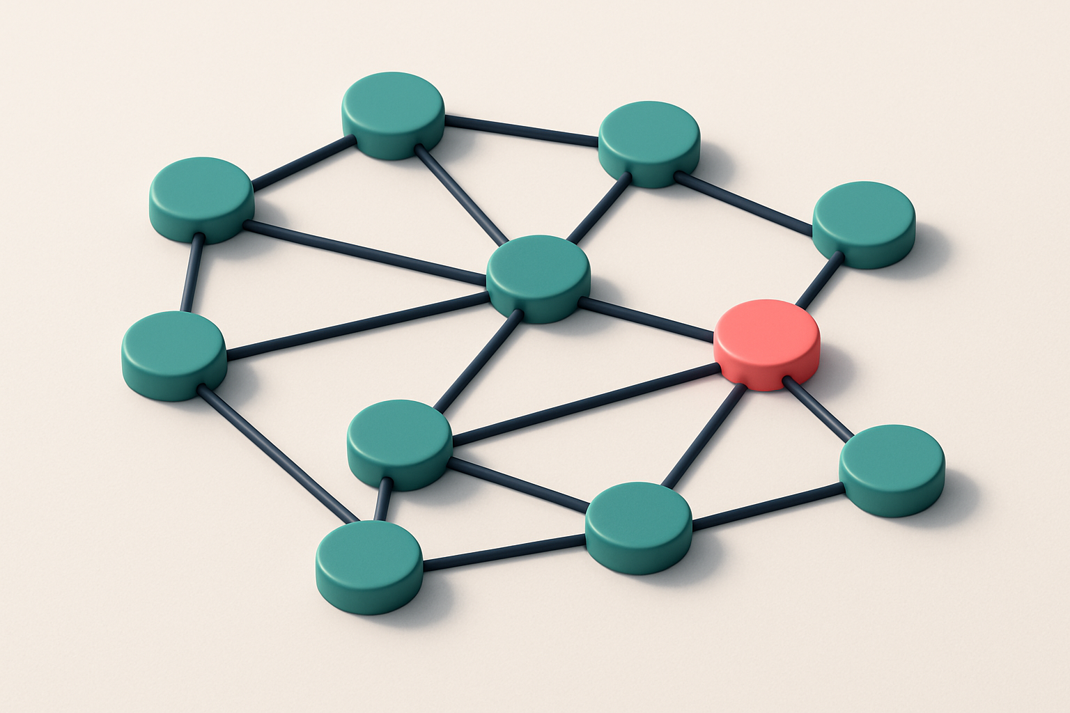 a network of small circular nodes connected by lines