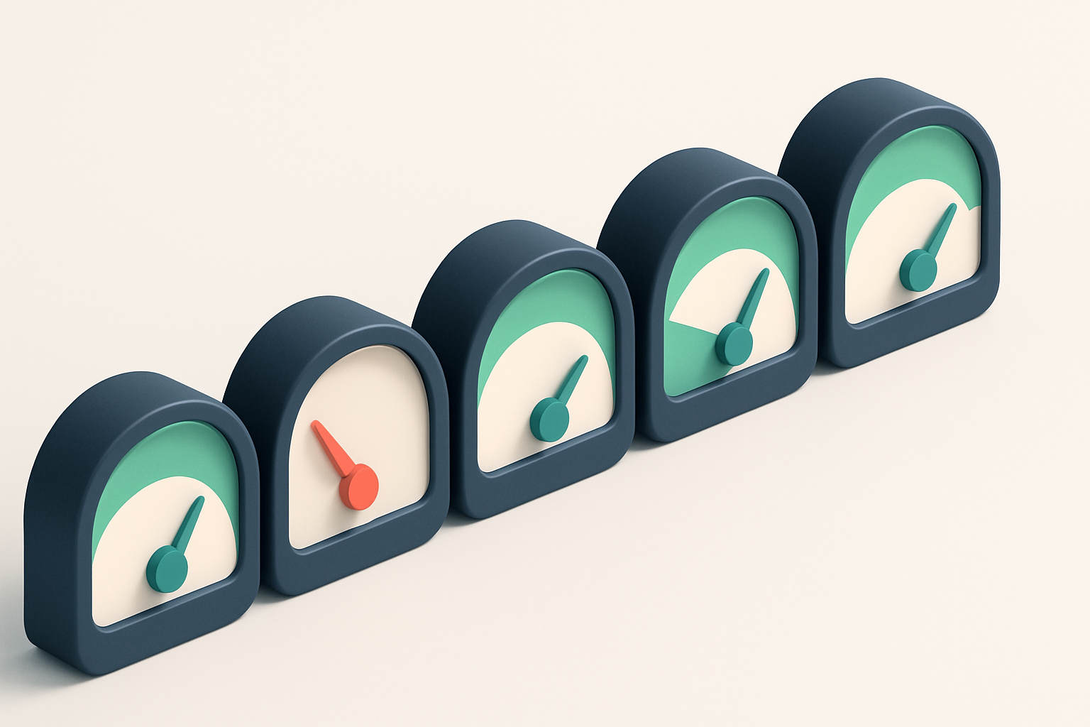 a row of five gauges, each labeled with a validation status (valid, invalid, catch-all, risky, unknown)
