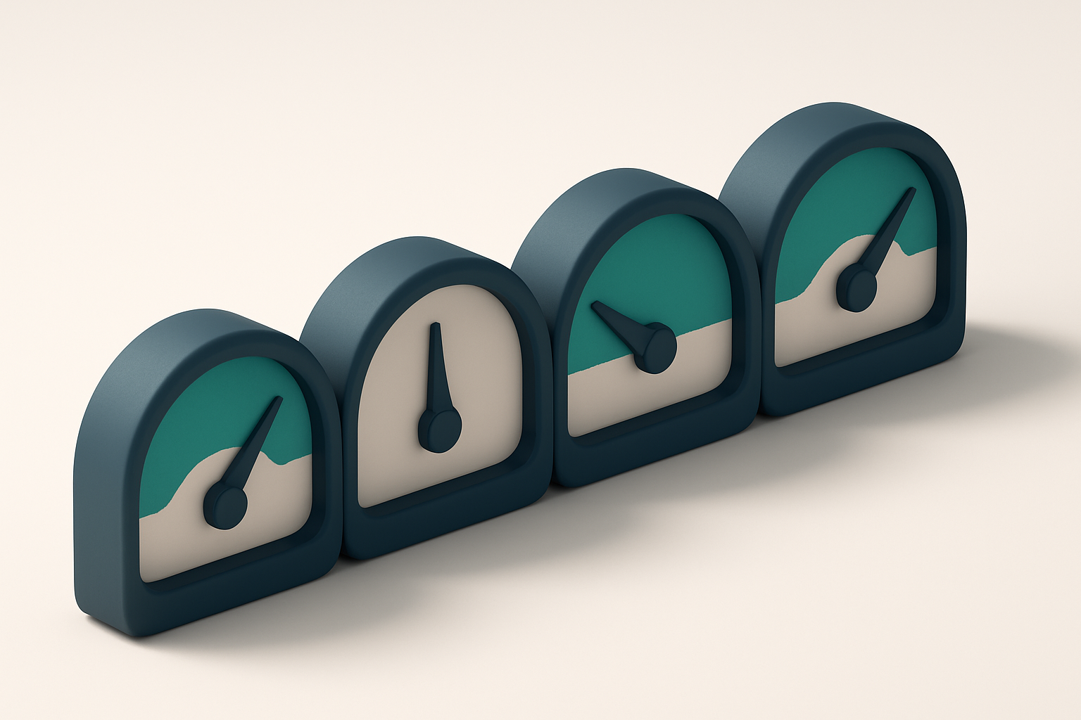 a row of four gauges, each labeled with a different status: valid, invalid, catch-all, risky