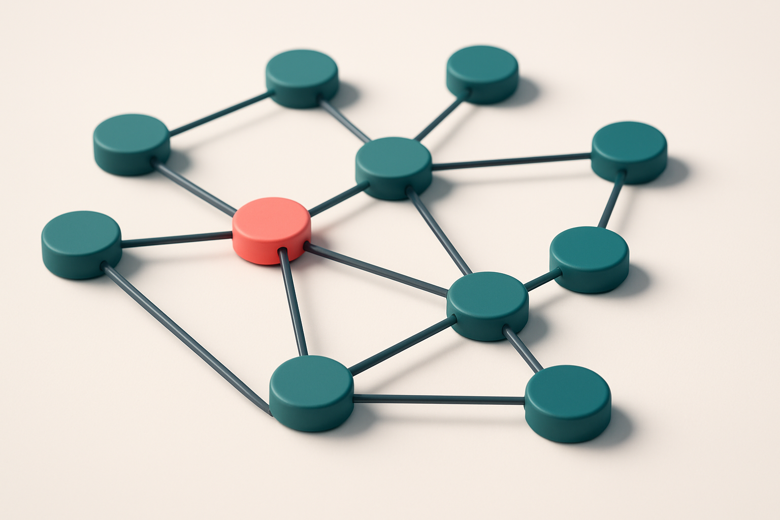 a network of small circular nodes connected by thin lines