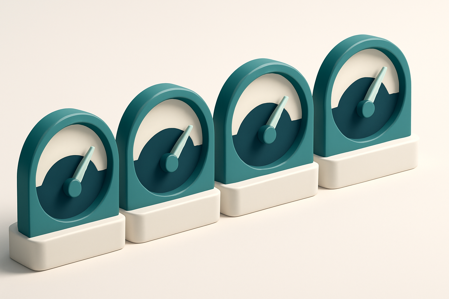 a row of four gauges, each labeled with a metric: Bounce Rate, Sender Reputation, Inbox Placement, Engagement