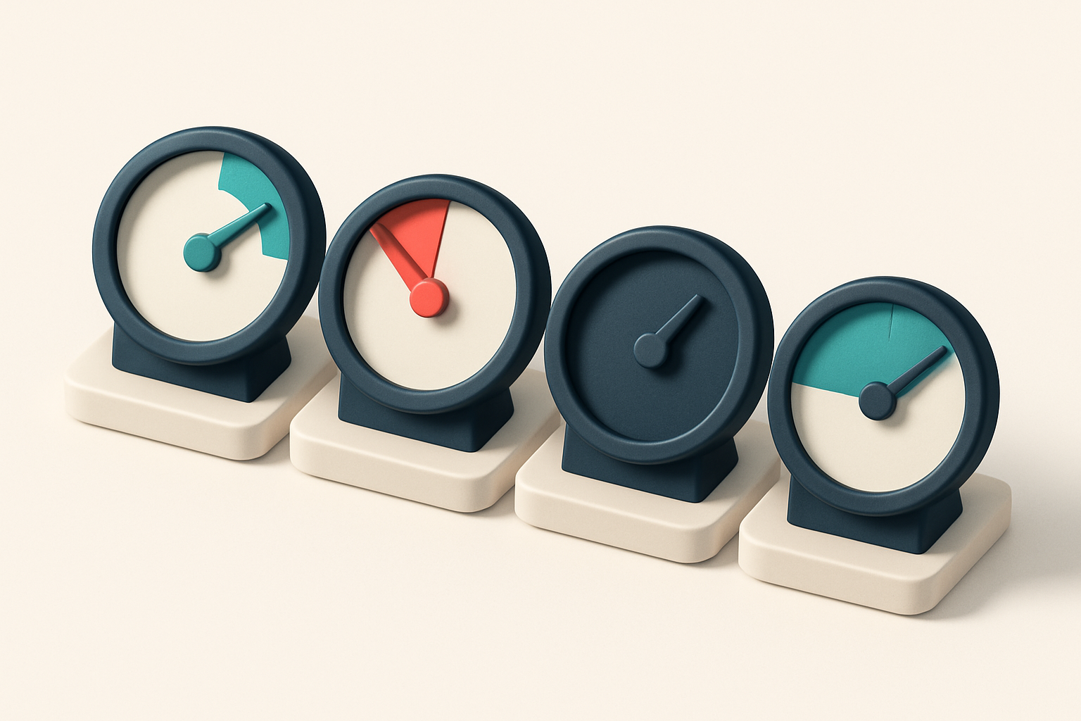 A row of four gauges, each indicating a different verification status: Valid, Invalid, Catch-all, Risky
