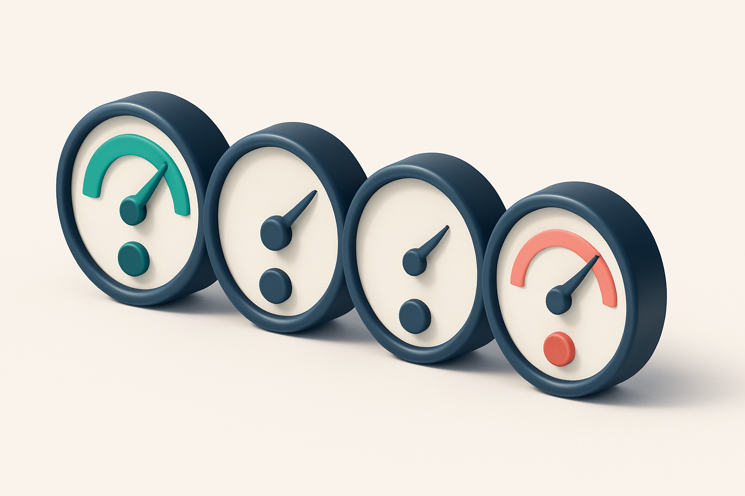 a row of four gauges with different readouts: valid, invalid, catch-all, risky