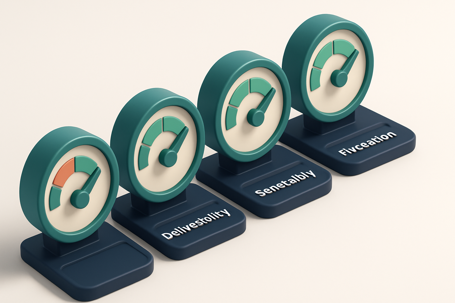 a row of four gauges with labels: Bounce Rate, Deliverability, Sender Reputation, Inbox Placement