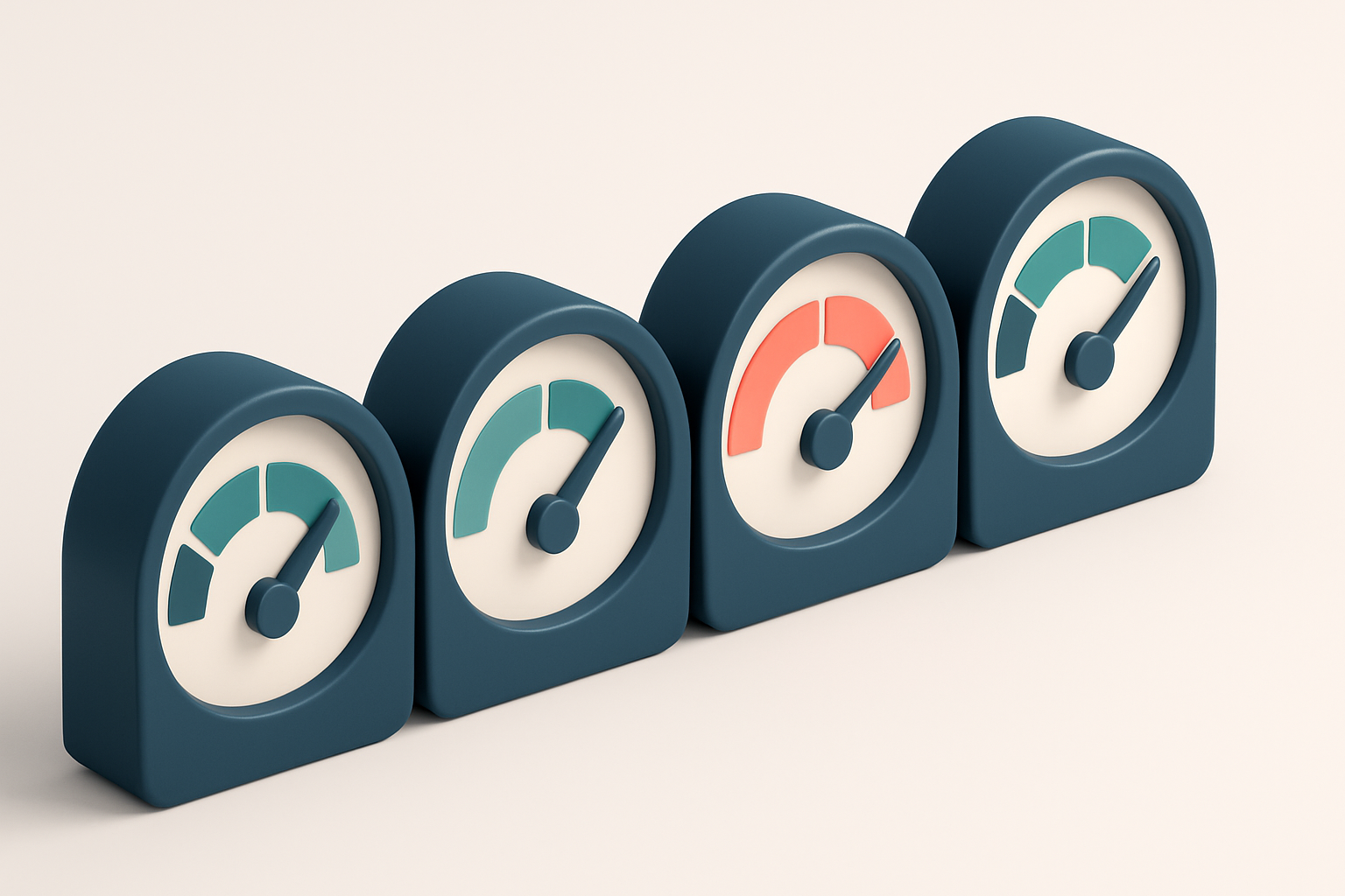 a row of four gauges showing levels of bounce rate, validity, risk, and deliverability