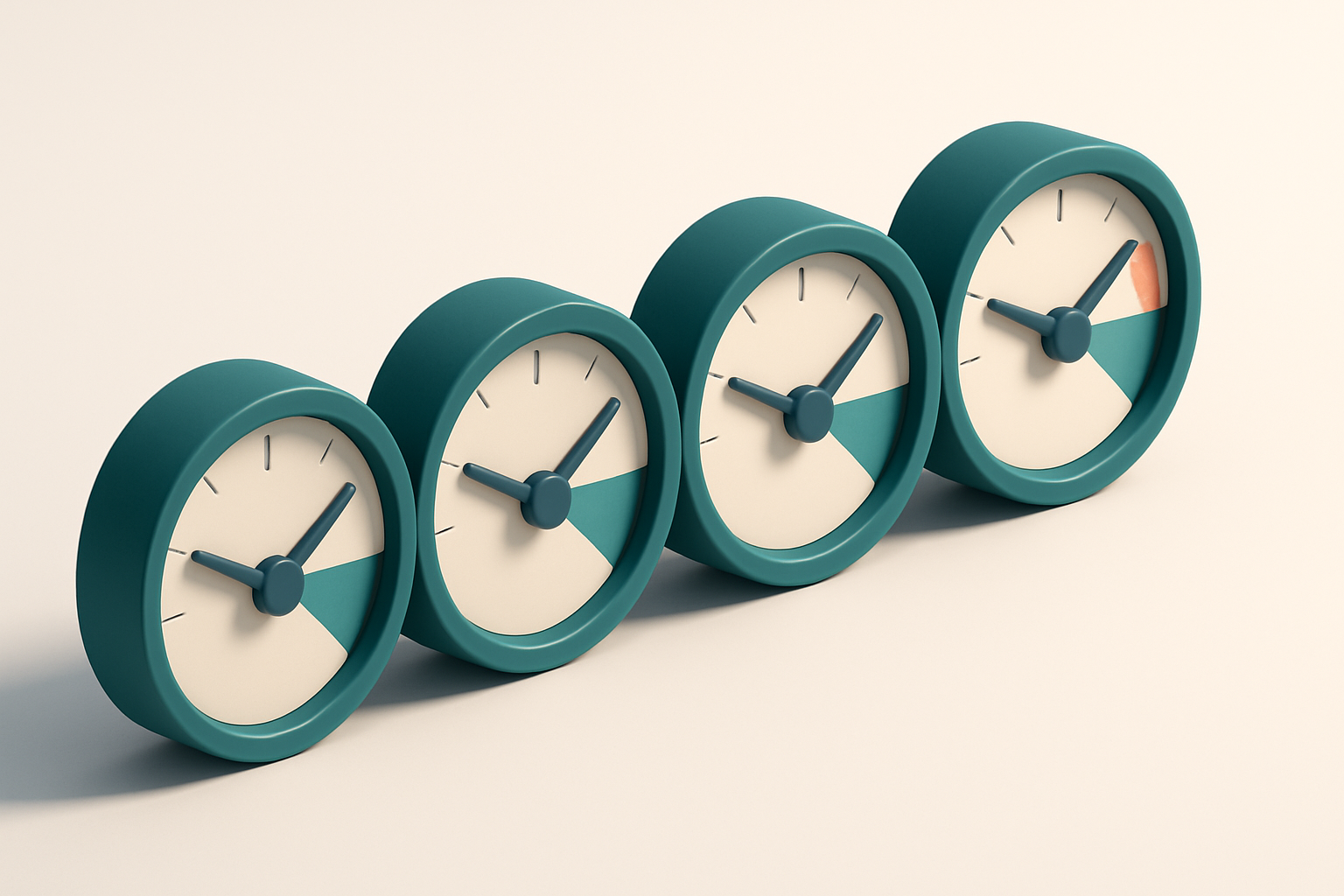 a row of four gauges showing steady, steady, steady, steady