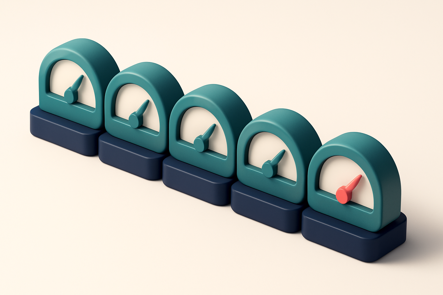 a row of five gauges labeled: Domain, Syntax, SMTP, Catch-all, Risk