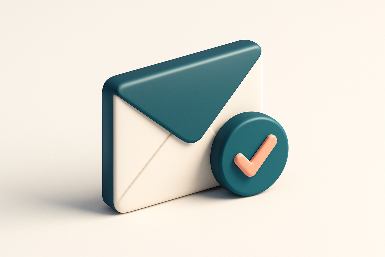 a single envelope with a green checkmark