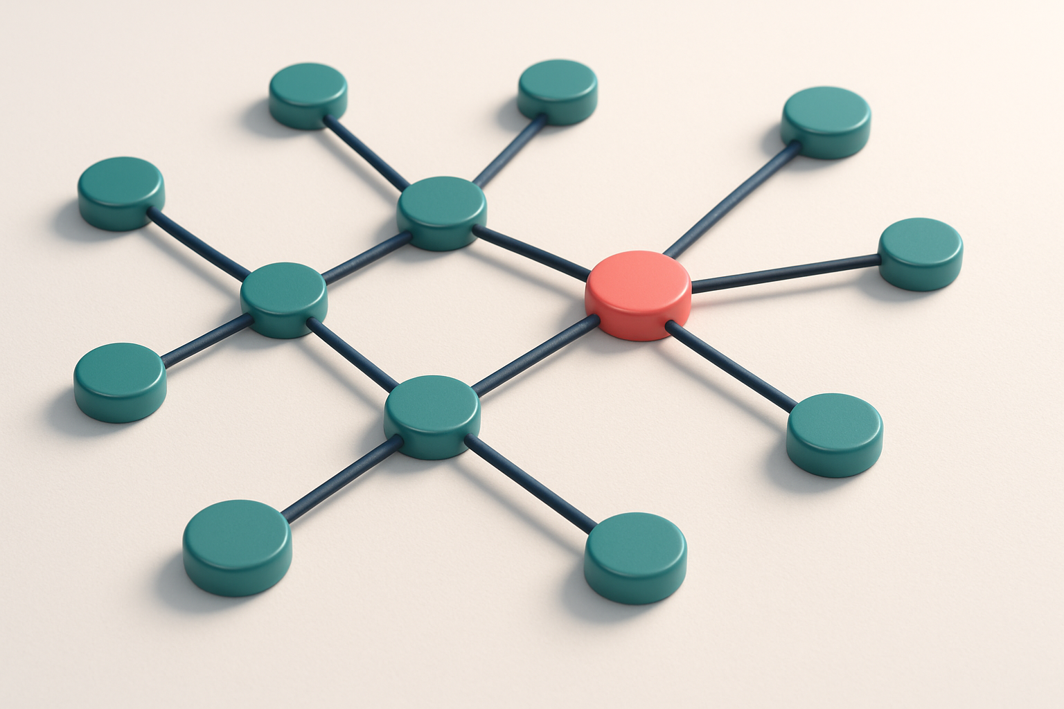 a network of small circular nodes connected by lines
