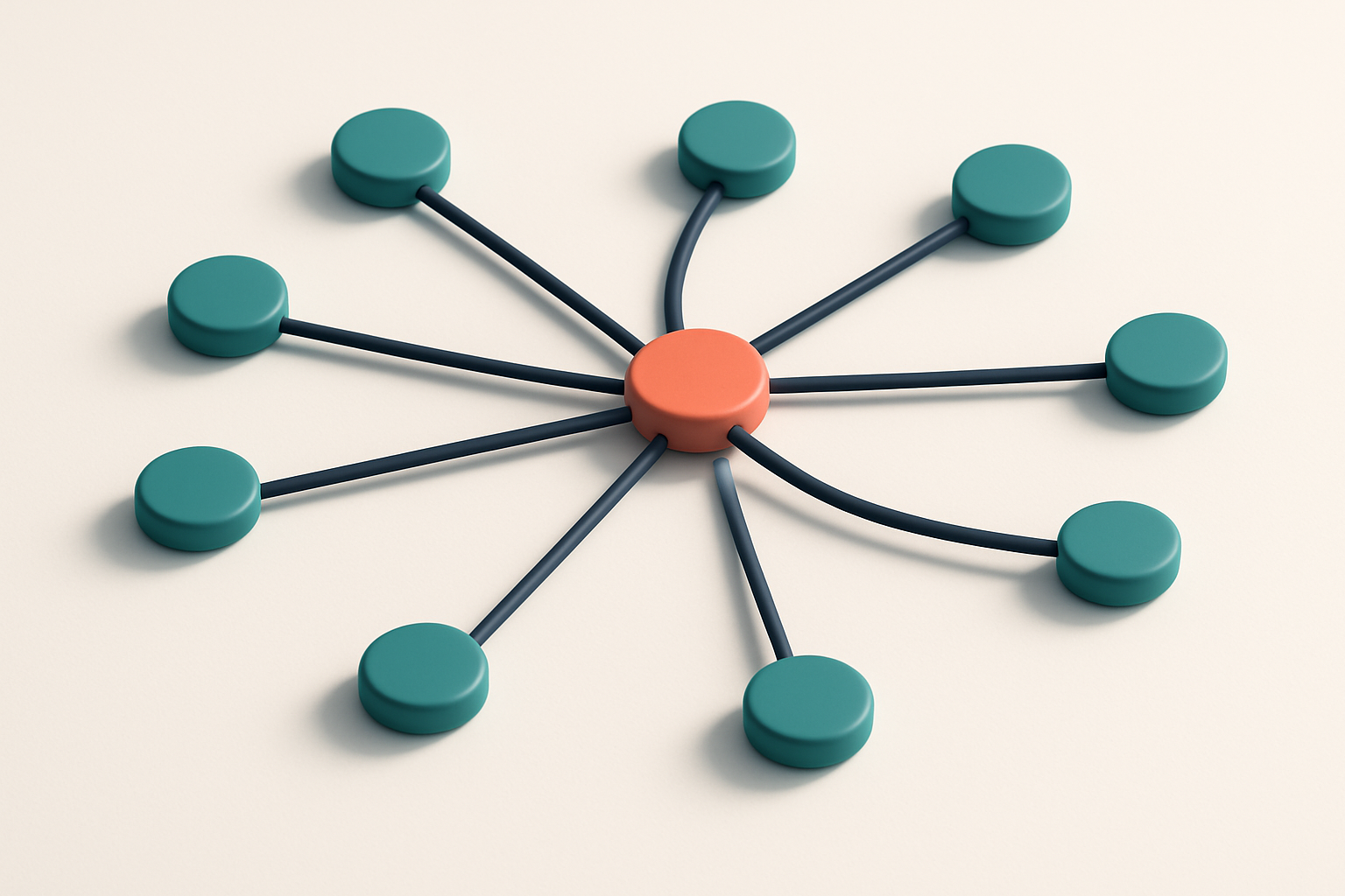 a network of small circular nodes connected by lines