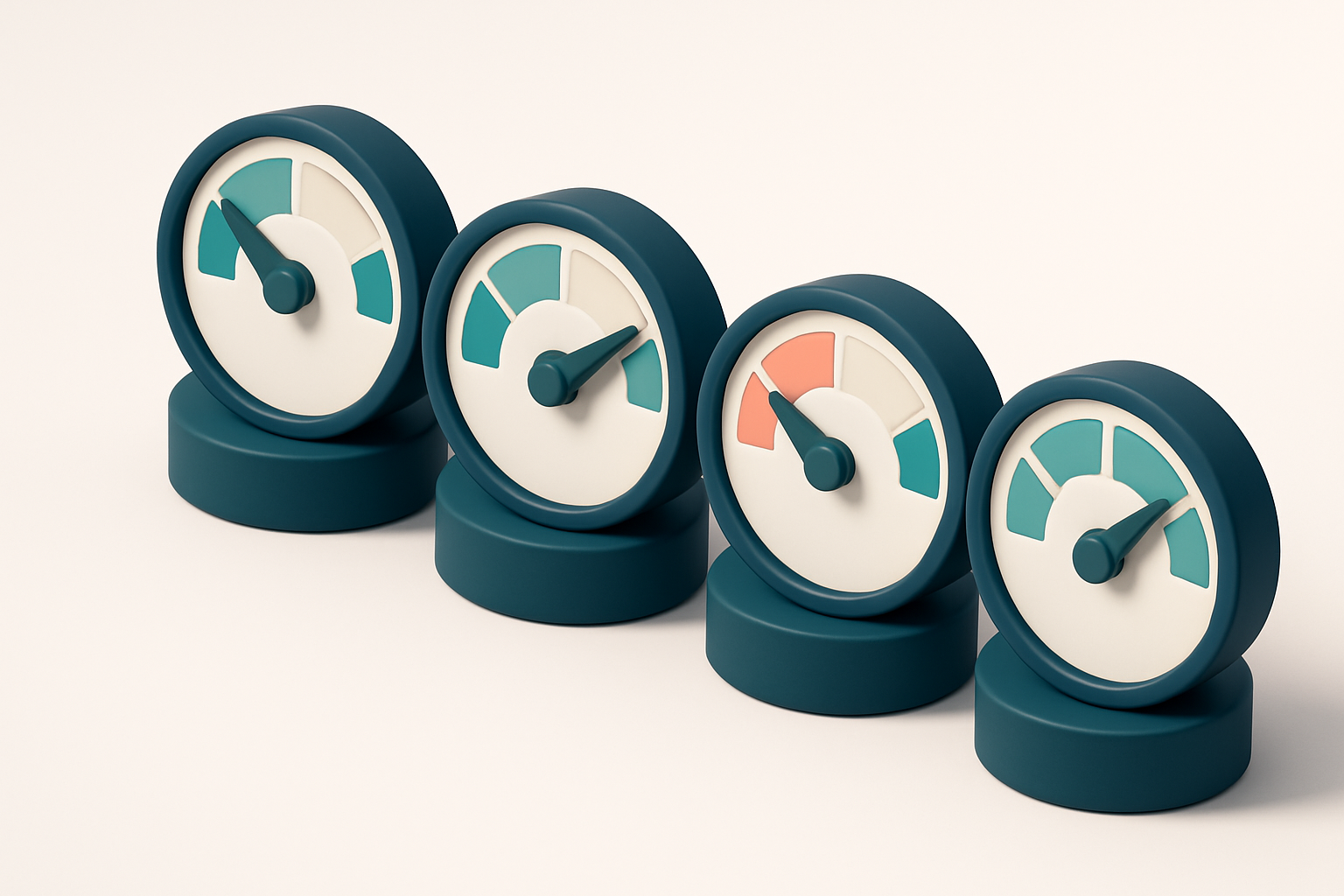 a row of four gauges with labels: Valid, Invalid, Catch-all, Risky