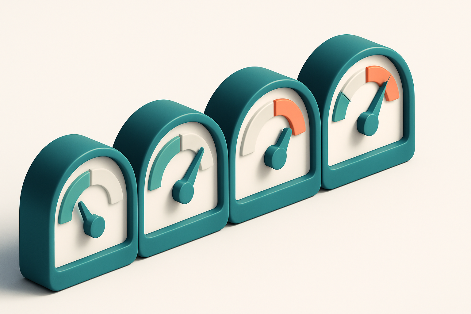 a row of four gauges with rising levels, each labeled with a metric (valid, invalid, catch-all, risky)