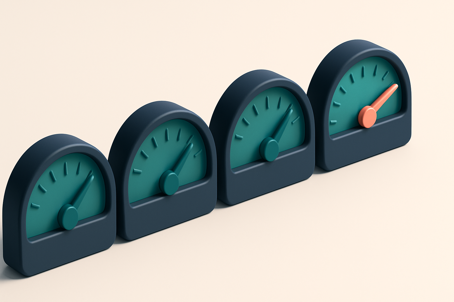 A row of four gauges labeled 'Validation', 'Deliverability', 'Reputation', 'Engagement'