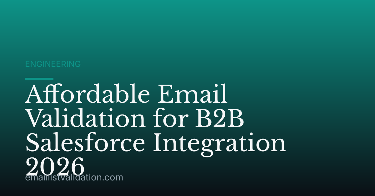 Affordable Email Validation for B2B Salesforce Integration 2026