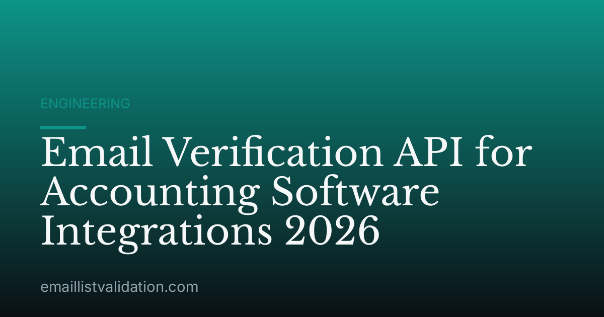 Email Verification API for Accounting Software Integrations 2026