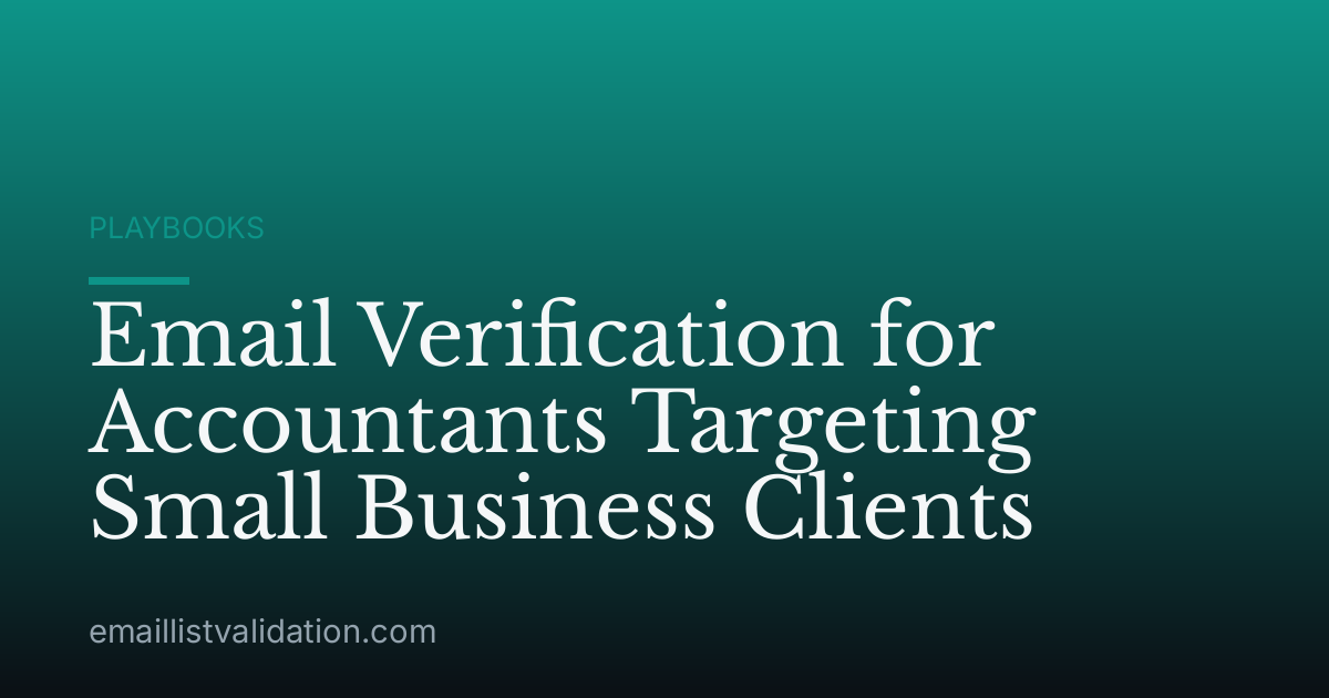 Email Verification for Accountants Targeting Small Business Clients