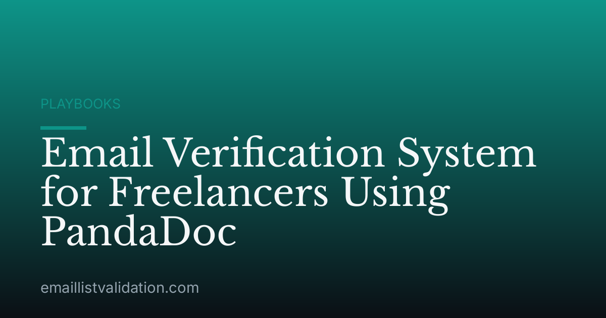 Email Verification System for Freelancers Using PandaDoc