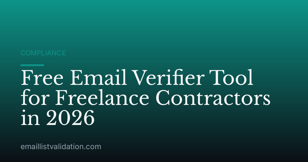 Free Email Verifier Tool for Freelance Contractors in 2026