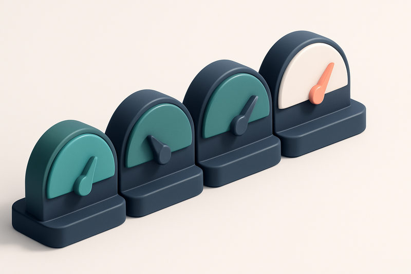 a row of four gauges labeled 'Valid', 'Catch-All', 'Risky', 'Invalid'
