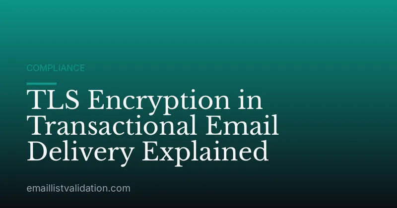 TLS Encryption in Transactional Email Delivery Explained