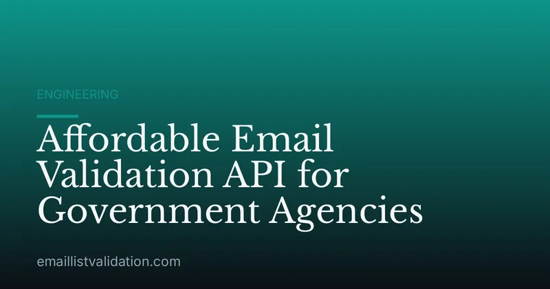 Affordable Email Validation API for Government Agencies
