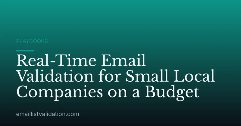 Real-Time Email Validation for Small Local Companies on a Budget