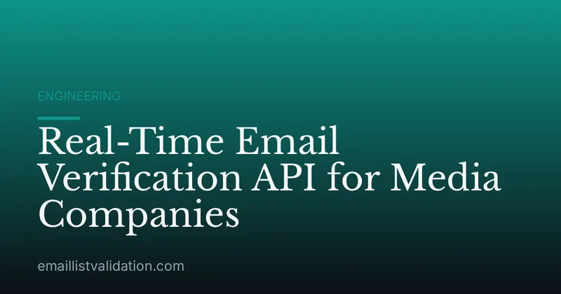 Real-Time Email Verification API for Media Companies