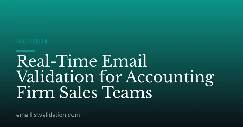 Real-Time Email Validation for Accounting Firm Sales Teams