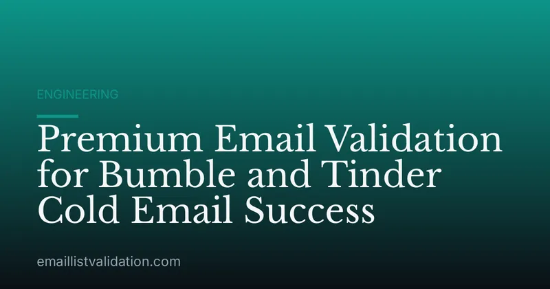 Premium Email Validation for Bumble and Tinder Cold Email Success