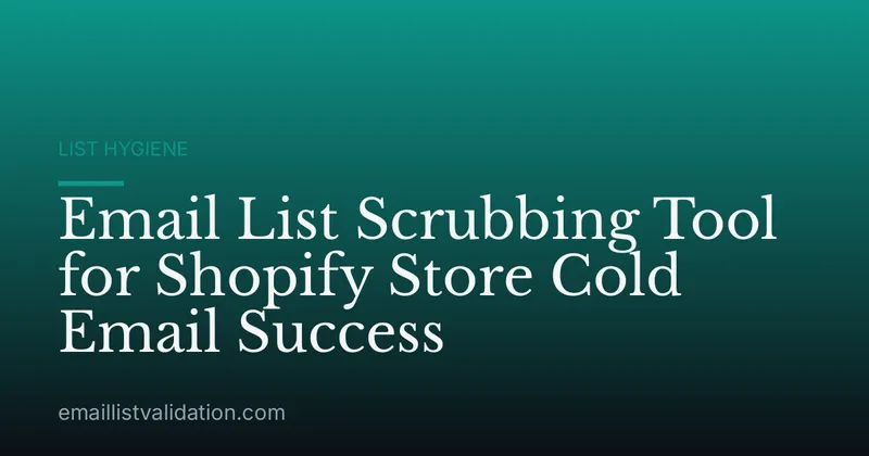 Email List Scrubbing Tool for Shopify Store Cold Email Success