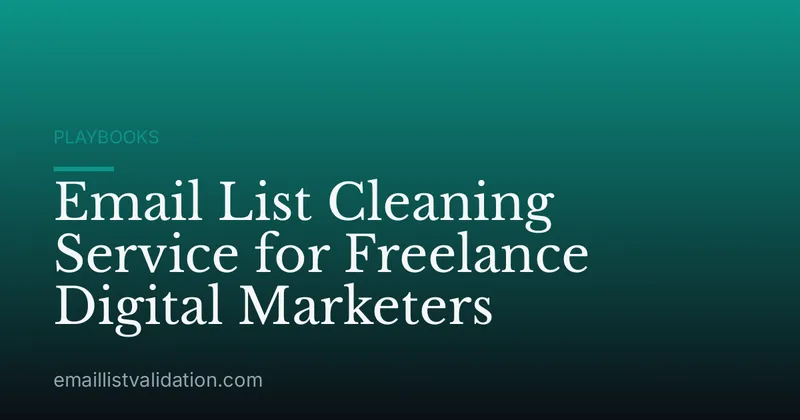 Email List Cleaning Service for Freelance Digital Marketers