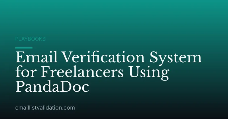 Email Verification System for Freelancers Using PandaDoc