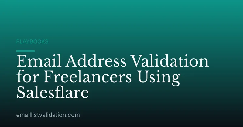 Email Address Validation for Freelancers Using Salesflare