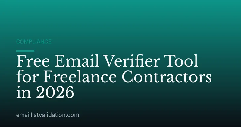 Free Email Verifier Tool for Freelance Contractors in 2026