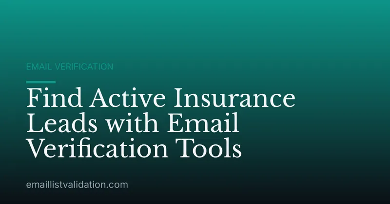 Find Active Insurance Leads with Email Verification Tools